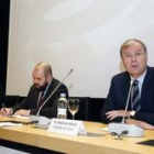 El alcalde de León, Antonio SIlván, durante su intervención en la jornada 'Gobernanza y políticas en las regiones europeas de los sectores minero y metalúrgico’, que ha tenido lugar hoy.