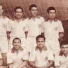 Los jugadores del Green Cross chileno en 1961, poco antes del accidente aéreo.