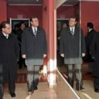 Amilivia, Silván e Ignacio Fernández, a la salida de uno de los bloques