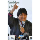 El presidente boliviano, Evo Morales, en una rueda de prensa.