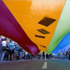 Manifestación por los derechos de los homosexuales.