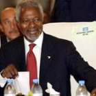 Kofi Annan durante la ceremonia de inauguración del gobierno provisional de Sudan