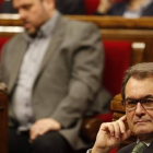 El 'president' Artur Mas, en la sesión de control en el Parlament este miércoles.