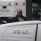 Francisco Villayandre, el padre de Marta, el martes cuando denunció el caso ante la Policía.