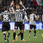 Llorente celebra el gol que logró de cabeza ante la Lazio el pasado fin de semana.