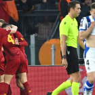 La Roma se impuso 2-0 a la Real en el partido de ida. ETTORE FERRARI