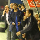 Preocupación en el banquillo blanquiazul en el partido del pasado miércoles entre la Deportiva y la