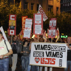 La manifestación recorrió anoche las calles céntricas de la capital.