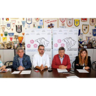 La junta directiva del Abanca Ademar, encabezada por Tano Franco, seguirá al frente del club otros cuatro años. MARCIANO