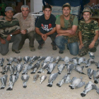 Cazadores de San Feliz de Torío tras una jornada de caza.