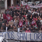 Los manifestantes recorrieron las calles de Sahagún reclamando más atención para su patrimonio.