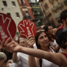 Protesta ciudadana que se realizó en Pamplona tras la presunta violación de los Sanfermines del 2016.