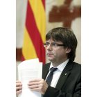 El presidente de la Generalitat, Carles Puigdemont. ANDREU DALMAU