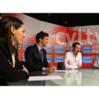 Silvia Nogueiro, Miguel Ángel Blanco, Juan José López Peña y Juan Carlos Franco, en el programa La Tertulia. ANA F. BARREDO