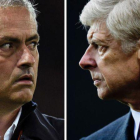 Mourinho y Wenger vuelven a verse las caras este sábado en Old Trafford.