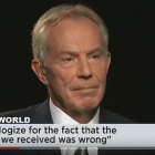 Tony Blair, durante la entrevista con la CNN