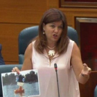 Fotograma del discurso de Begoña García.