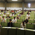 Alumnos durante la prueba de Evaluación de Bachillerato para Acceso a la Universidad.