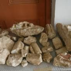 Restos de las yeserías depositadas en el Museo de León