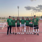 Los siete integrantes del ULE Sprint que brillaron en el Nacional de lanzamientos largos sub-18 y sub-20. ULE SPRINT