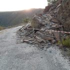 Uno de los desprendimientos en esta carretera. DL