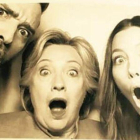 Justin Timberlake, Hillary Clinton y Jessica Biel.