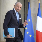 El ministro francés de Exteriores, Laurent Fabius, tras una reunión del Consejo de Ministros en el palacio del Elíseo en París.
