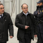 Los exconsellers Josep Rull (izquierda) y Jordi Turull, el pasado marzo, cuando acudieron a declarar en el Tribunal Supremo.