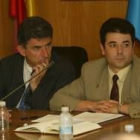 El alcalde de Bembibre, Jesús Esteban, junto al portavoz del equipo de gobierno, Esteban Jesús Carro