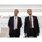 El presidente de CaixaBank, Jordi Gual, y el consejero delegado, Gonzalo Gortázar, presentan los resultados de Caixabank correspondientes al ejercicio 2018.