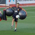 Luis Enrique durante el entrenamiento de este lunes de la selección española