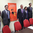 Arias (centro), con otros organizadores de las Jornadas.