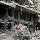 Un edificio destruido cerca de Damasco.