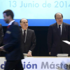 Herrera y Villanueva, ayer, en la entrega de los másteres en Valladolid.