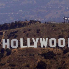 El famoso cartel de Hollywood, cerca del cual ha aparecido una cabeza seccionada, el martes.