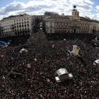 Sol, durante la marcha convocada por Podemos