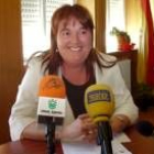 Ana Luisa Durán, en un momento de su comparecencia de ayer ante los medios informativos