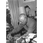 Dos imágenes de Pablo Ruiz Picasso tomadas durante los últimos años de su vida