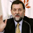 Rajoy durante su conferencia sobre la relación Iglesia-Estado