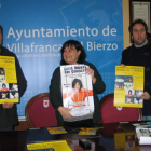 Los promotores de la programación, ayer en Villafranca. M. M.