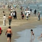 Foto de archivo de la playa de la Malvarrosa en Valencia