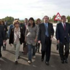 Herrera, acompañado de Silván, en la inauguración de la Ronda Este de Aranda.
