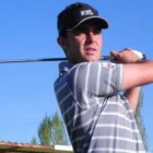 Jorge García en un entrenamiento en el León Club de Golf.