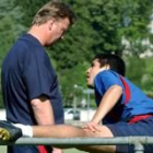 Van Gaal, en un momento del entrenamiento de ayer del Barcelona en Nyon, sigue fiel a su filosofía