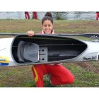 La leonesa Raquel Carbajo se lució en el último descenso del Sella en tierras asturianas. Su objetivo ahora está en el Mundial.