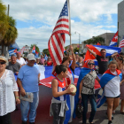 Los exiliados en Miami celebran la muerte de Castro. ÁLVARO BLANCO