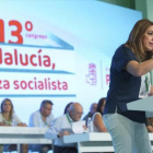 Susana Díaz, en una intervención en el congreso del PSOE andaluz, ayer.