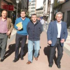 Rey Vieria, Ibán García, Francisco Fernández y Santiago Rodríguez, en Bembibre.