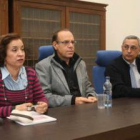 Isabel Cantón, presidenta del Centro Unesco de Castilla y León, Pedro García y Gonzalo Serrano