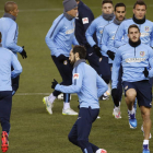 El Atlético prepara el partido de hoy ante el Barça